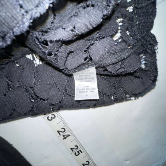 Staci Woo Souvenir Edition Black Lace Midi Woman’s Large Dress 3/4 Sleeves - Picture 7 of 9